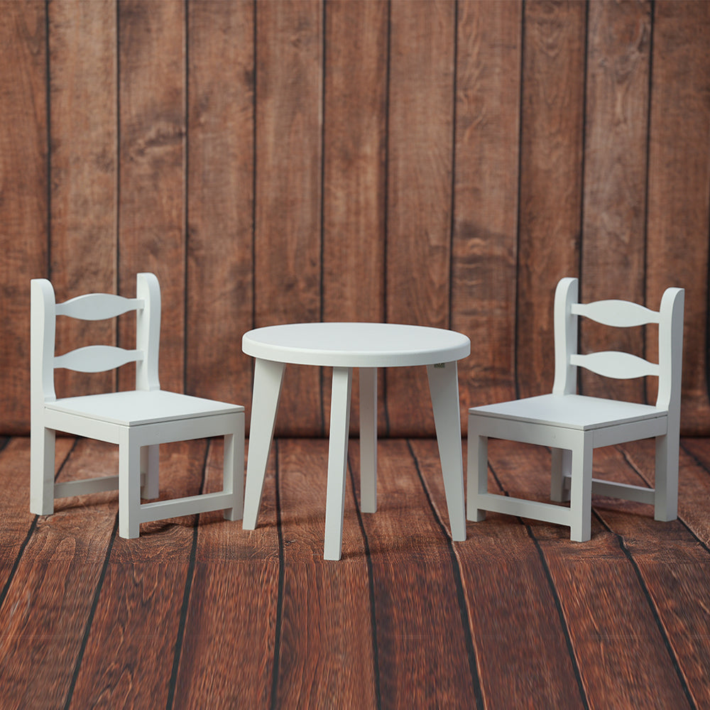 Set of 2 Chairs and 1 Table Garden Set - White