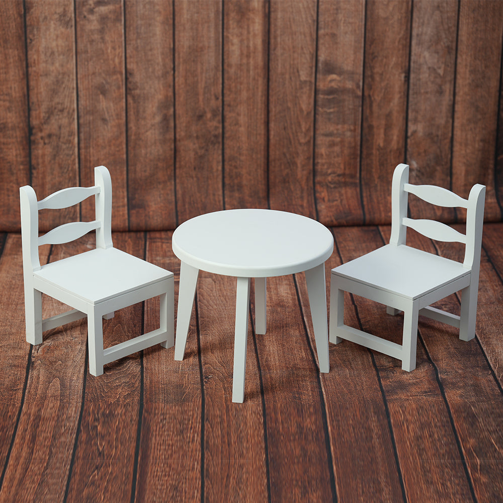 Set of 2 Chairs and 1 Table Garden Set - White