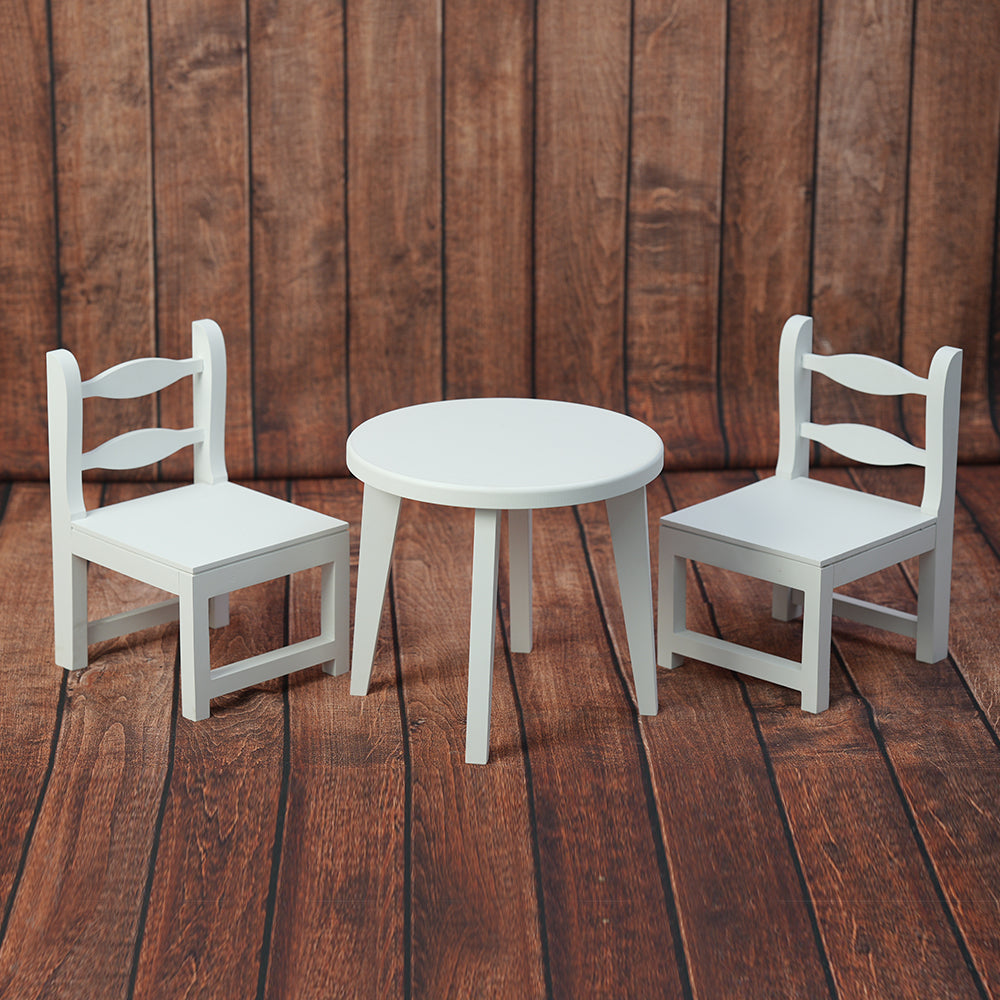 Set of 2 Chairs and 1 Table Garden Set - White
